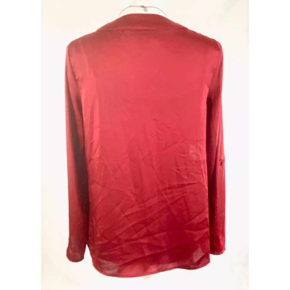 DANA BUCHMAN Satin Lace Long Sleeve Blouse… - Picture 5 of 6